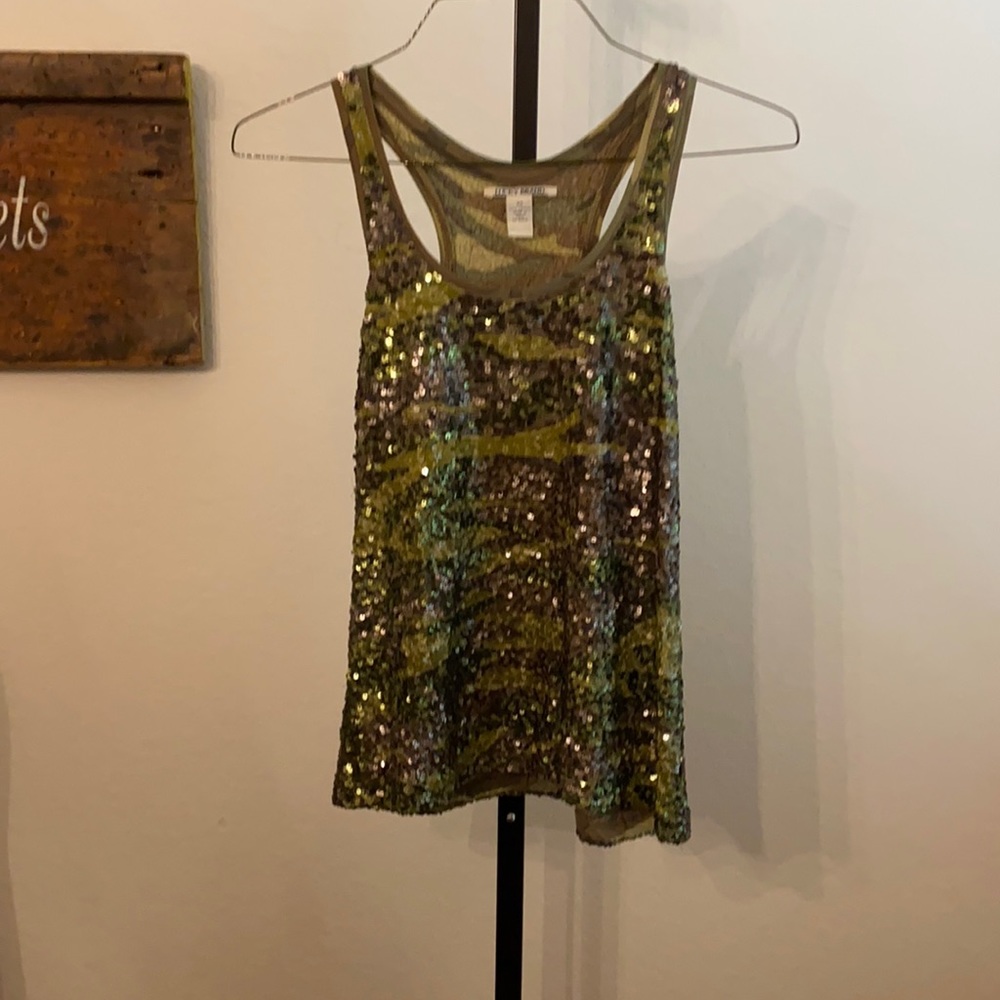 Lucky brand camo sequin tank
